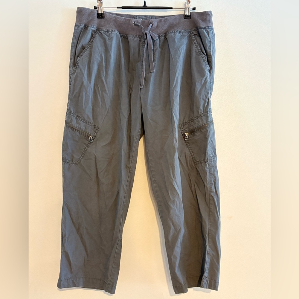 Bass Women’s Green Khaki Drawstring Cargo Pants Large